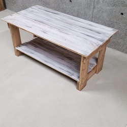 西海岸 ロンハーマン風インテリア テーブル棚付き ローテーブル