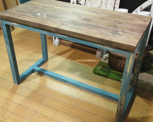 フレンチアンティークテーブル　ナチュラル　古道具　シャビー　70'sヴィンテージ フレンチアンティークテーブル ナチュラル 古道具 シャビー 70's