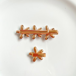 パール　フラワー　ヘアピン　2個セット 4枚目の画像