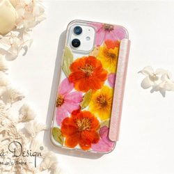 フレッシュな香りが漂う 押し花 お花 スマホケース iPhone14 iPhone13 12 11 Pro mini 5枚目の画像