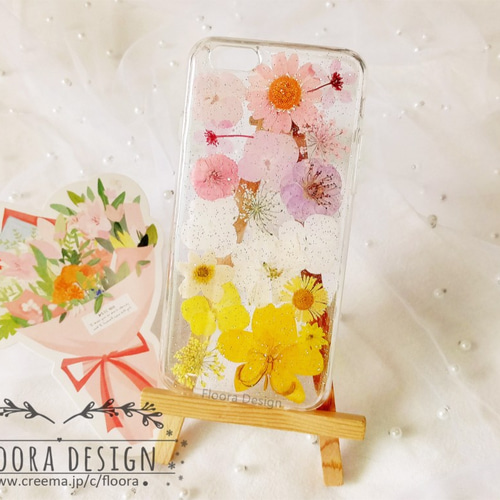 押し花iPhoneXperiaケース