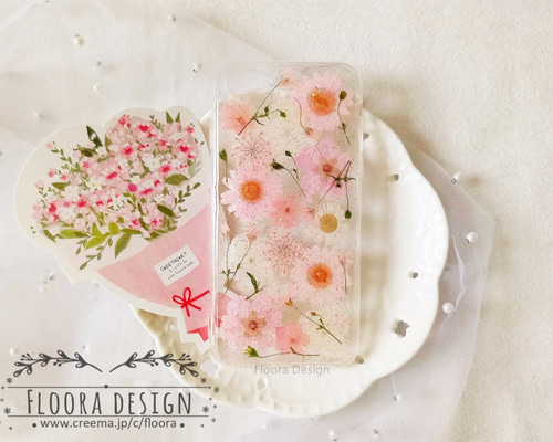 押し花ケース★専用ページ iPhone / 押し花スマホケース 211229_1 | 押し花 ケース専門店