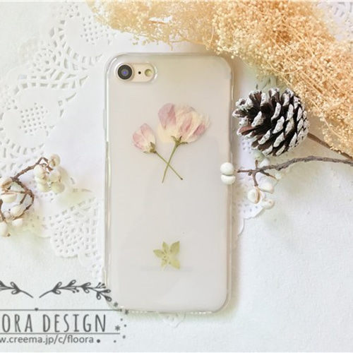 ❁❀押し花 ケース❁❀オーダー 全機種対応 押し花スマホケース ・.｡*・:押し花 [全機種対応] スマホケース