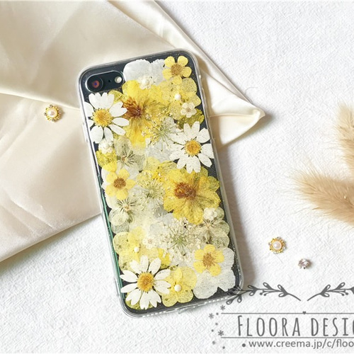 押し花 満載 スマホケース / 押し花ケース / スマホケース 押し花 満載 スマホケース / 押し花ケース / スマホケース