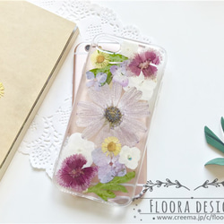 押し花 スマホケース 全機種対応 iPhoneケース・カバー floora