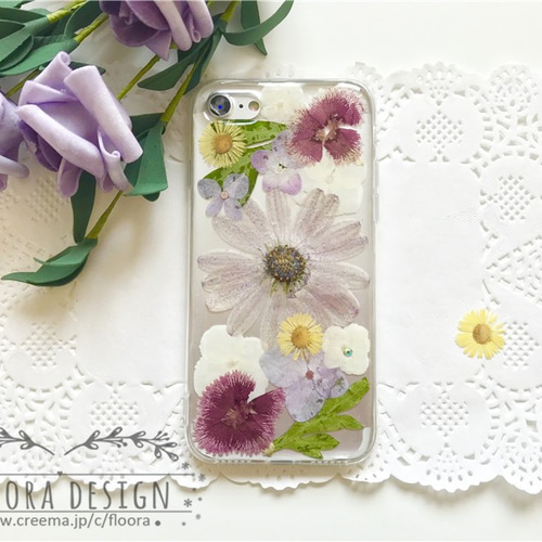押し花 スマホケース 全機種対応 iPhoneケース・カバー floora 押し花 スマホケース 全機種対応 iPhoneケース・カバー floora