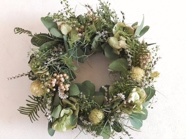 ユーカリとタタリカのリース ドライフラワー nonoka* 通販 4743416