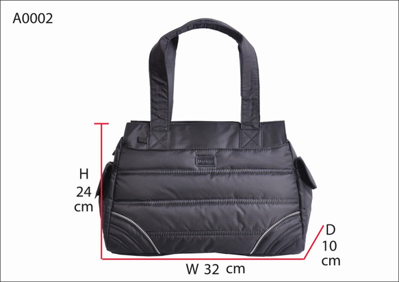 雙翼包 / 尼龍布包 / 手提肩背 / 黑色 / Double Wings Handbag / Black 第10張的照片