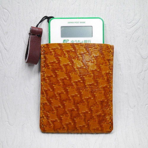 本革製トークンケース☆手縫い☆超ミニストラップ付き その他ケース