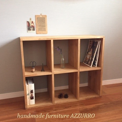 ブックシェルフ 6段 木製棚 本体 6マスシェルフ/本棚 /シェルフ /A4サイズ/ラック/収納 棚・シェルフ