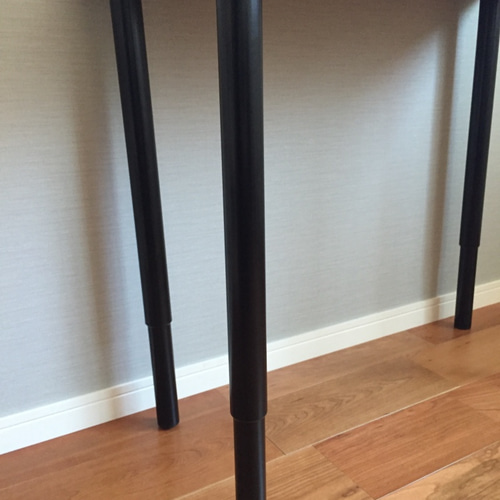 送料無料 高さ調節可能 脚取り外し可能デスク ブラック 机/テーブル 机