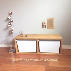 期間限定・送料無料⭐️1台2役⭐️ おもちゃの収納棚&机 机・デスク