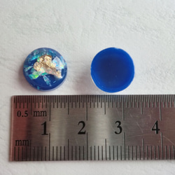 【12mm・10個】ラウンドカボション・地球色・藍色【1051】 2枚目の画像
