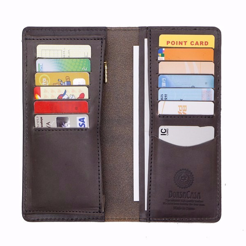 エルバマット⭐︎長財布⭐︎二つ折り⭐︎イタリアンレザー⭐︎財布⭐︎小銭入れ グレー】長財布 二つ折り【イタリアンレザーエルバマット】 長財布 革