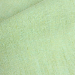 リトアニア製　リネン　ハギレ●黄緑＆ナチュラルベージュ 2色ワンセット● 4枚目の画像
