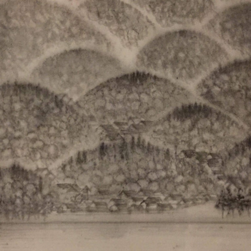 水墨画 蓬莱山