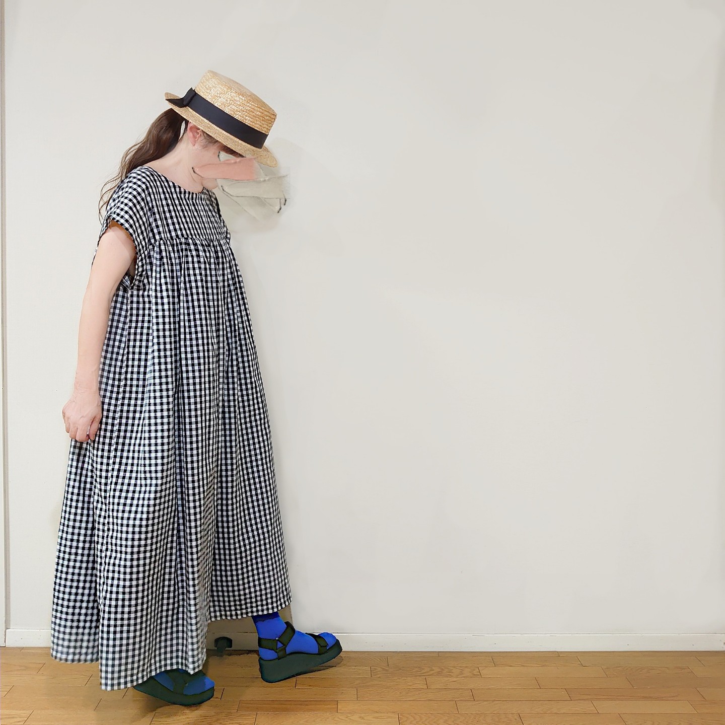 ギンガムチェックワンピース 半袖type