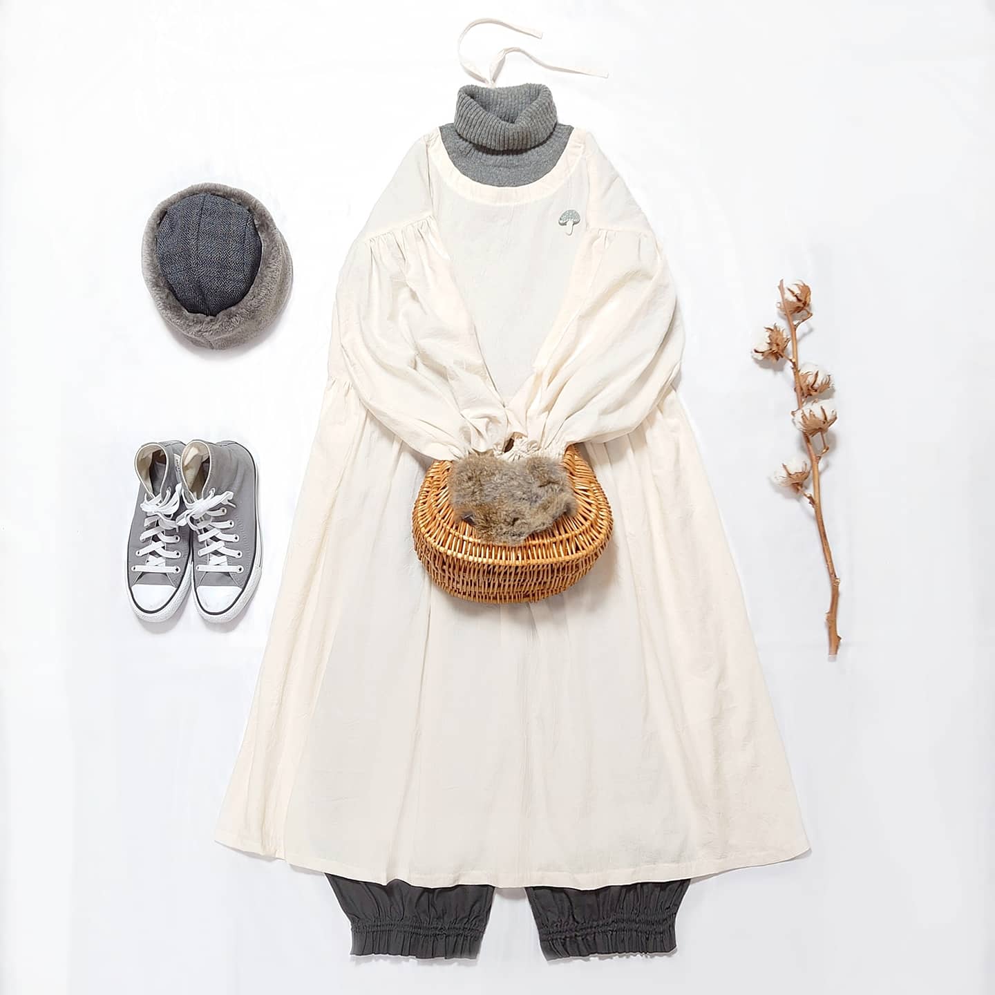 割烹着ワンピース