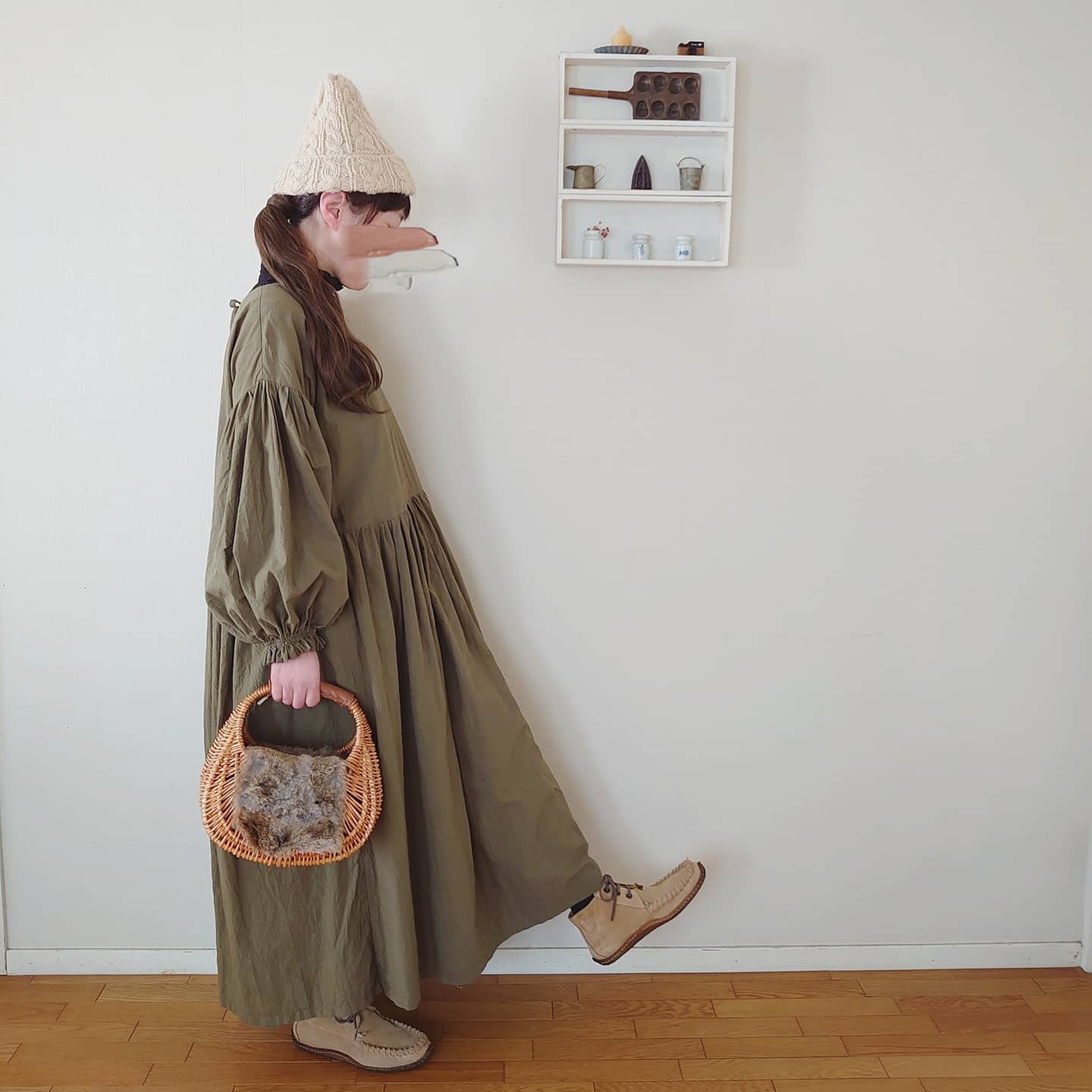 割烹着ワンピース