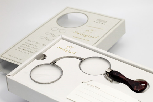 スウィングラス(Swinglass）アメジストＰ～成熟した大人の目のためのツール～　ルーペ・拡大鏡・老眼鏡・眼鏡・鯖江 9枚目の画像