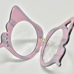 バタフライルーペ　ピンクチョコ　～優雅にひらひら。～携帯ルーペ・拡大鏡・眼鏡・鯖江 8枚目の画像