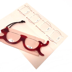 にゃんグラス グレープ 弱SET（+1.0 +1.5 +2.0）～手に持つ老眼鏡～携帯ルーペ・拡大鏡・眼鏡・鯖江 9枚目の画像