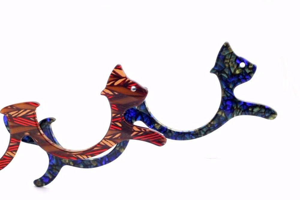 にゃんグラス ステンドグラス 強SET（+2.0 +2.5 +3.0）～手に持つ老眼鏡～携帯ルーペ・拡大鏡・眼鏡・鯖江