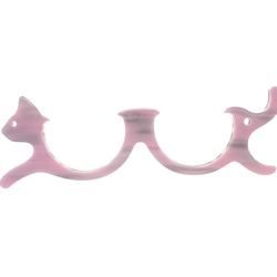 にゃんグラス ピンクチョコ 弱SET（+1.0 +1.5 +2.0）～手に持つ老眼鏡～携帯ルーペ・拡大鏡・眼鏡・鯖江 2枚目の画像