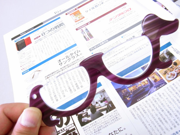 わんグラス ストロベリー 弱SET（+1.0 +1.5 +2.0）～手に持つ老眼鏡～携帯ルーペ・拡大鏡・眼鏡・鯖江 6枚目の画像