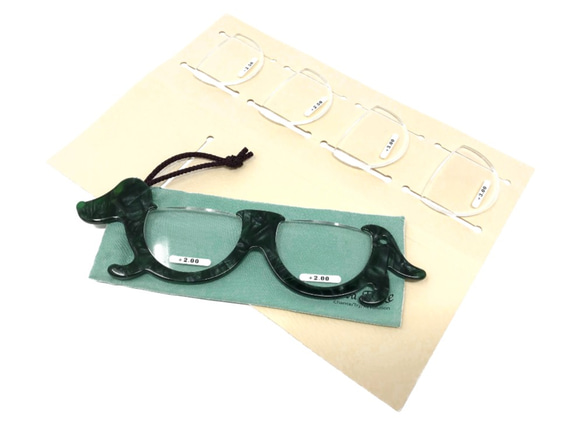 わんグラス ステンドグラス 強SET（+2.0 +2.5 +3.0）～手に持つ老眼鏡～携帯ルーペ・拡大鏡・眼鏡・鯖江 7枚目の画像
