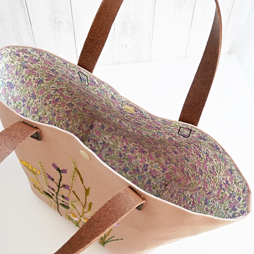 数々の賞を受賞 刺繍のトートバッグ＊ハーブガーデン 通販 RUKO トートバッグ トートバッグ