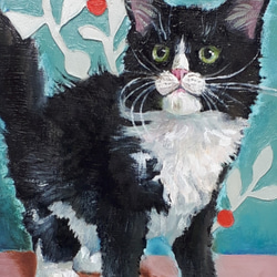 猫と北欧柄(メイクーン) 絵画 チェリー Cherry 通販 12719017｜Creema