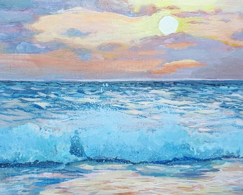 静寂の海 絵画 チェリー Cherry 通販 5902459｜Creema(クリーマ)