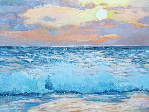 海の絵 静寂の海 絵画 チェリー Cherry 通販 5902459｜Creema(クリーマ)