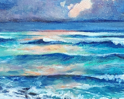 夕暮れの海辺 絵画 チェリー Cherry 通販 6975254｜Creema(クリーマ)
