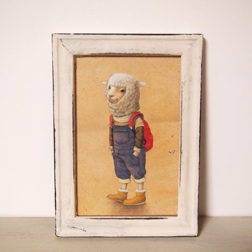絵画。原画【猫の喫茶店の新品はおいしいさくらんぼプリンです