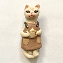 立体ブローチ(ベテラン店員猫④) 1枚目の画像
