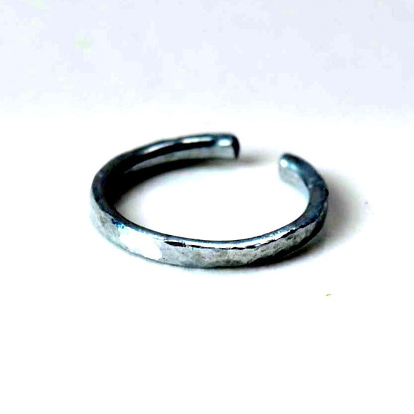 2 件套不銹鋼耳夾男女通用男士銀色錘擊金屬防過敏兼容 第7張的照片