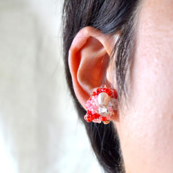 珍珠和印度珠耳環免費送貨和包裝耳環可以更換 第3張的照片
