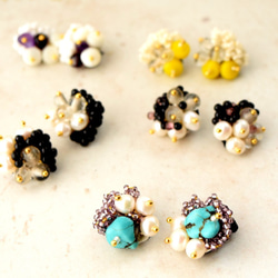 珍珠和印度珠耳環免費送貨和包裝耳環可以更換 第5張的照片
