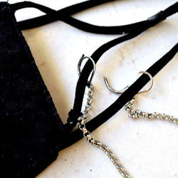 再次上架簡約不鏽鋼面具鍊眼鏡鏈眼鏡項鍊銀色男士金屬過敏相容 第4張的照片