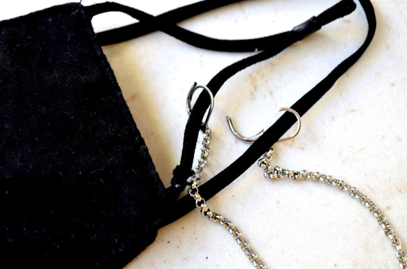 再次上架簡約不鏽鋼面具鍊眼鏡鏈眼鏡項鍊銀色男士金屬過敏相容 第4張的照片