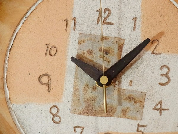 栃の木の丸い掛時計　NO.0706 6枚目の画像
