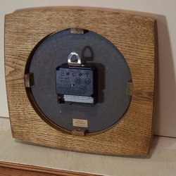 栗の木の変形四角の掛け時計（大）no.3164 8枚目の画像