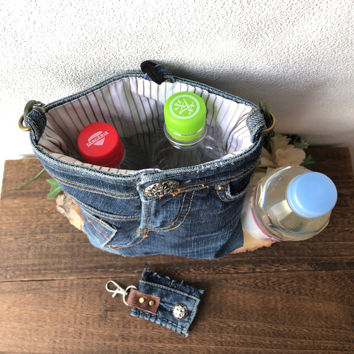 usedデニム・リメイク・多用途ポーチ・ショルダーバッグ・ベルトポーチ