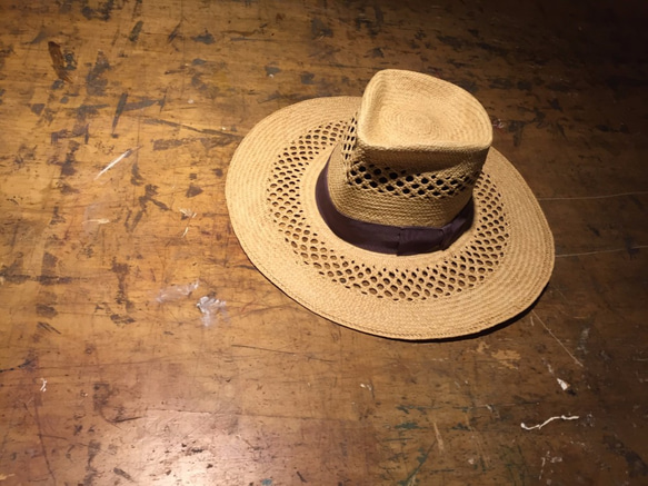 Vintage Panama Classical Wide Brim Fedora パナマハット ストローハット 1枚目の画像