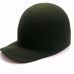 Wool Felt Jockey Cap  ウールフェルトジョッキーキャップアーミーグリーン 1枚目の画像