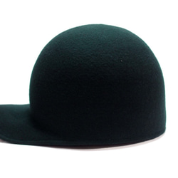 Wool Felt Jockey Cap  ウールフェルトジョッキーキャップダークターコイズ 2枚目の画像