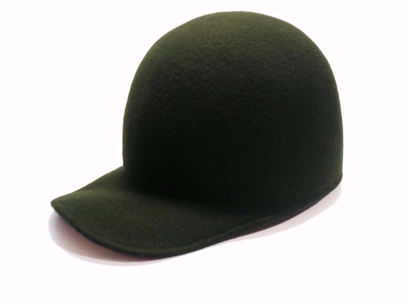 Wool Felt Jockey Cap  ウールフェルトジョッキーキャップダークターコイズ 8枚目の画像