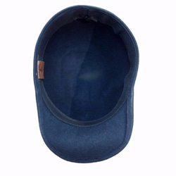 Wool Felt Jockey Cap  ウールフェルトジョッキーキャップダークターコイズ 4枚目の画像